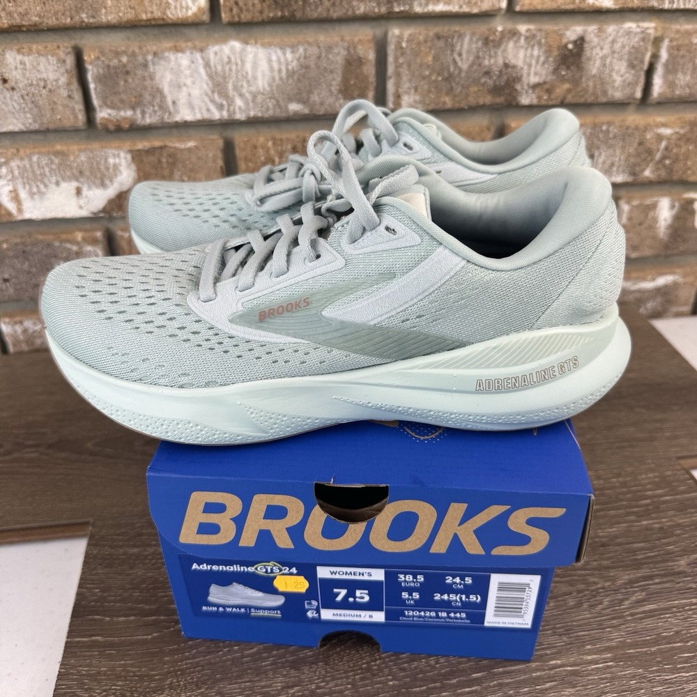 Brooks Adrenaline GTS 24 Women's Running Shoes Cloud Blue 1204261B445 Sz 7.5B